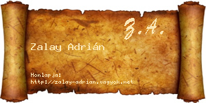 Zalay Adrián névjegykártya